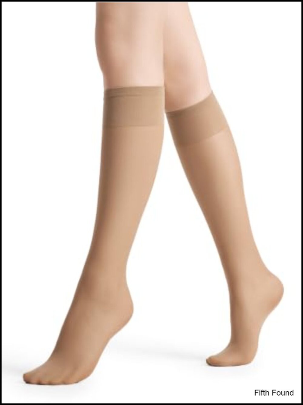 Sheer Knee High Stockings with Transparent Toe 20D Nylon Nylons for Work